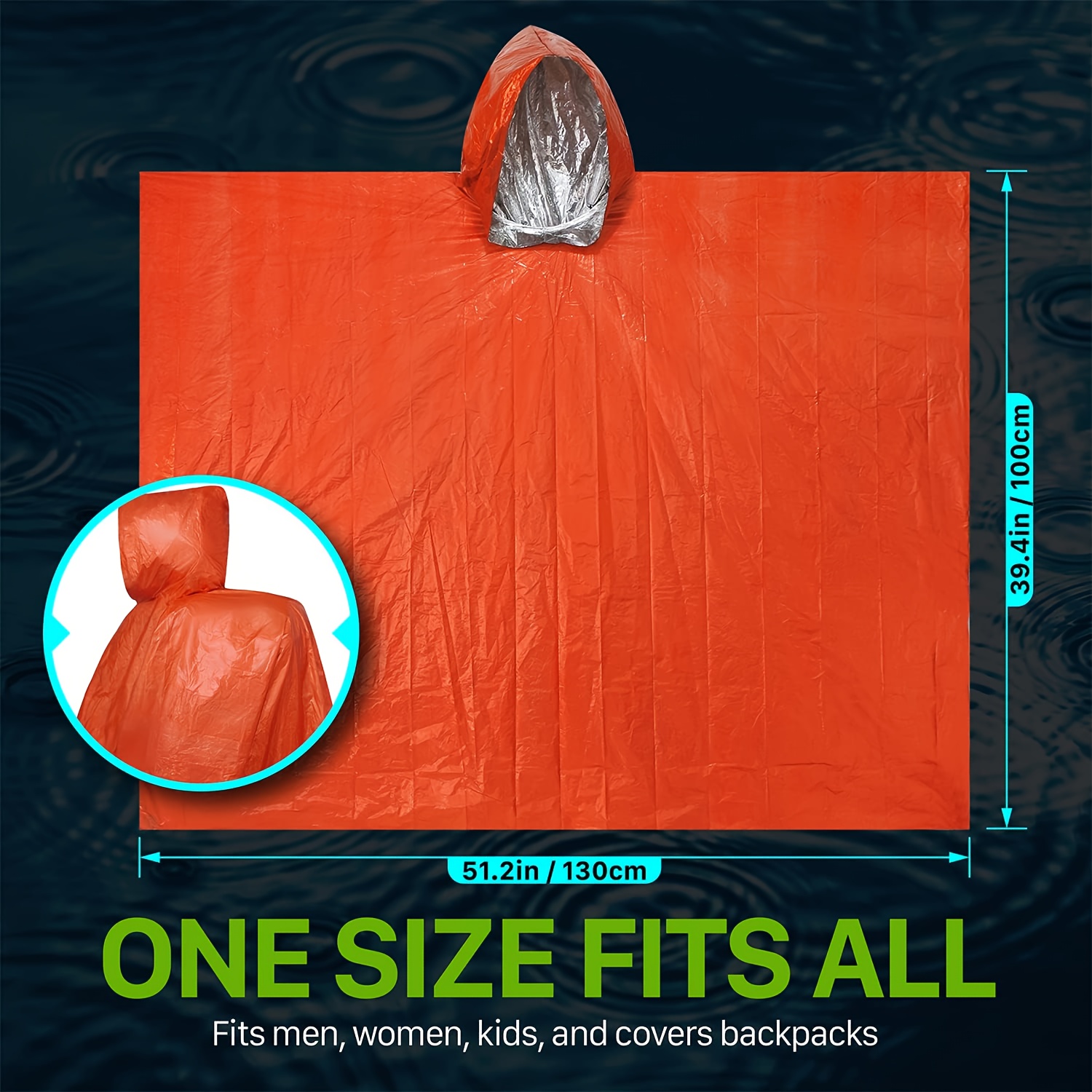 9-częściowy zestaw survivalowy – Emergency Poncho Rain recenzja i cena